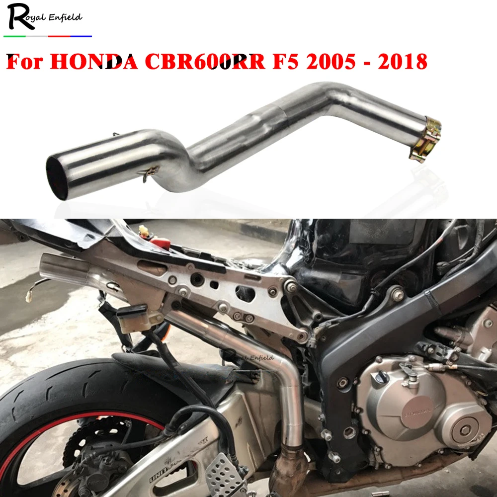 Выхлопная труба мотоцикла для HONDA CBR600RR F5 2005 2018 2017 CBR 600RR F 5 средней длины без