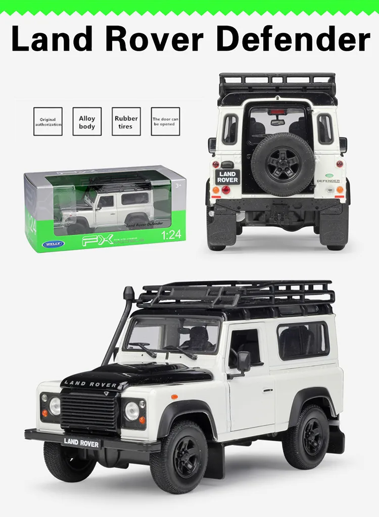 WELLY 1:24 Land Rover Defender спортивный автомобиль моделирование сплав модель автомобиля ремесла Коллекция игрушек инструменты подарок