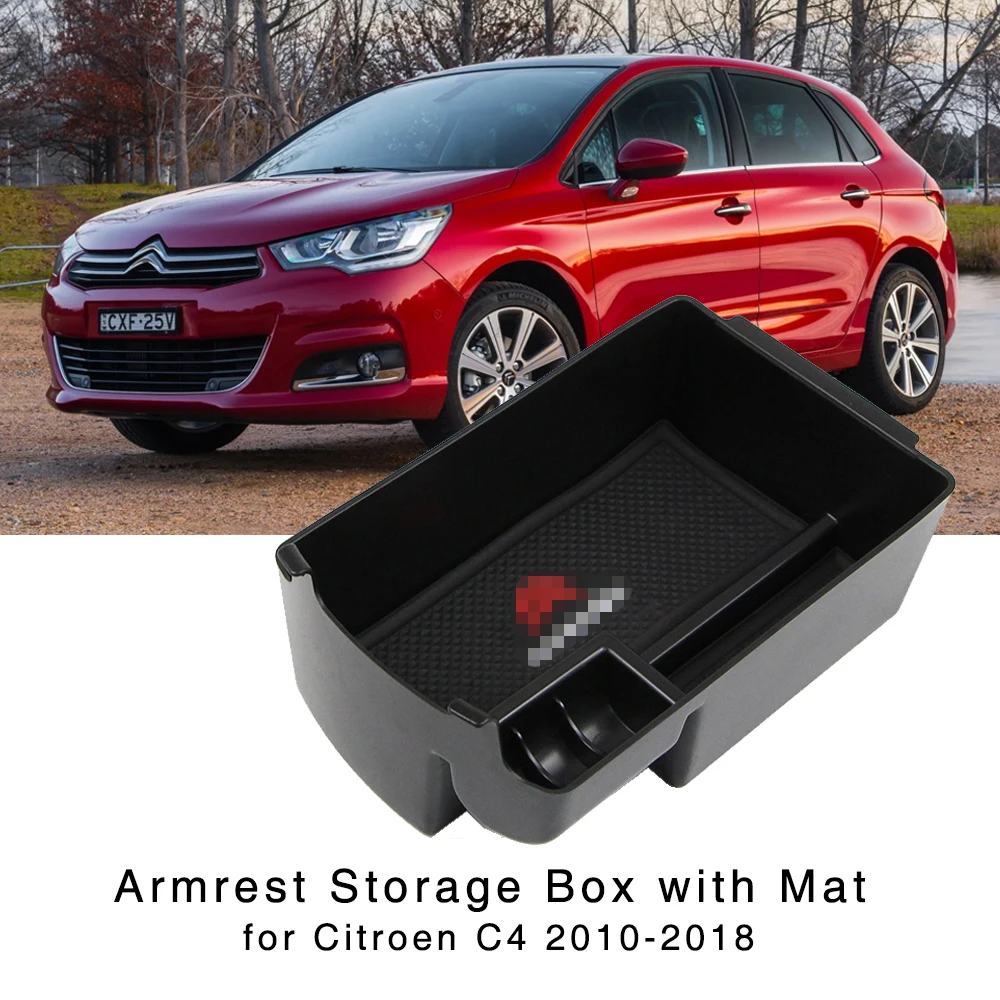 Подлокотник для хранения Коробка для Citroen C4 2010 2011 2012 2013 авто Интерьер Организатор центральной консоли поддон для перчаток