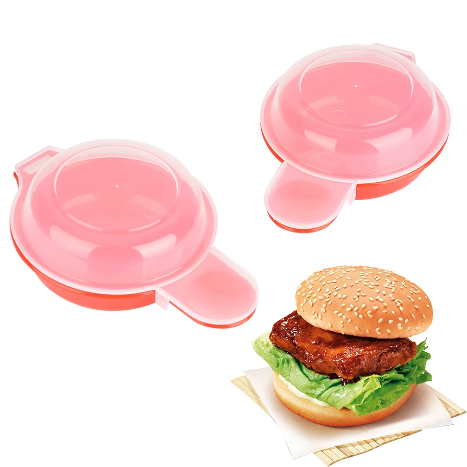

2pc Easy Microwave Egg Hamburg Pancake Omelet Maker Cheese Egg Cooker Hamburger Press Kitchen Cooking Tool Bakeware