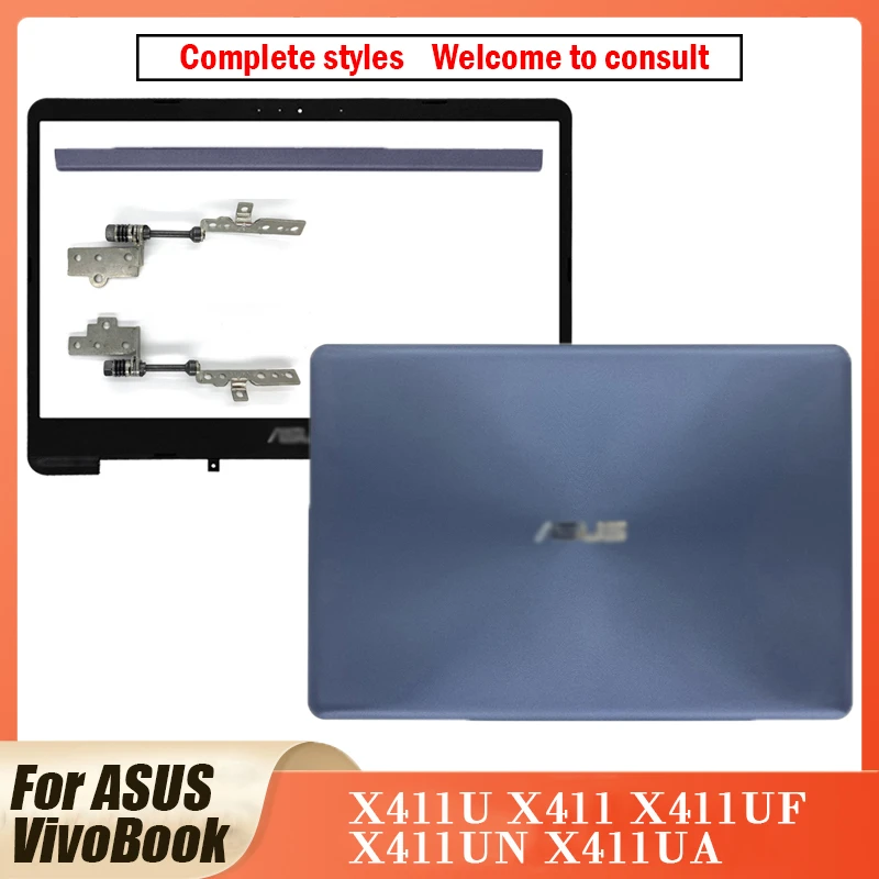 For ASUS VivoBook X411U X411 X411UF X411UN X411UA Laptop  LCD Back Cover/Front Bezel/Hinges/Hinge Cover Non-Touch Top Case X411U leather laptop bag