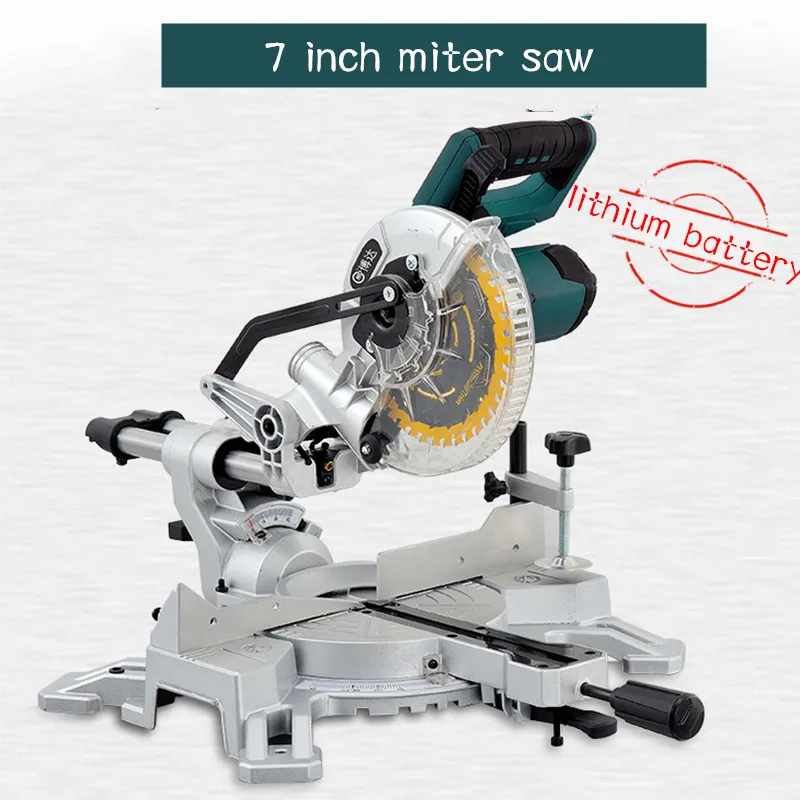 

Lithium Electric 7-inch Inclined Saw Aluminum Machine Aluminum Cutting Machine Multifunctional 45-degree Woodworking tools