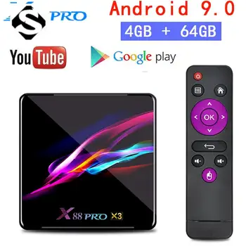 

Amlogic S905x3 Android TV Box Netflix Youtube HD 8K TV Box Android 9.0 LEMADO Smart TV Box 9 X88 Pro X3 for Spain