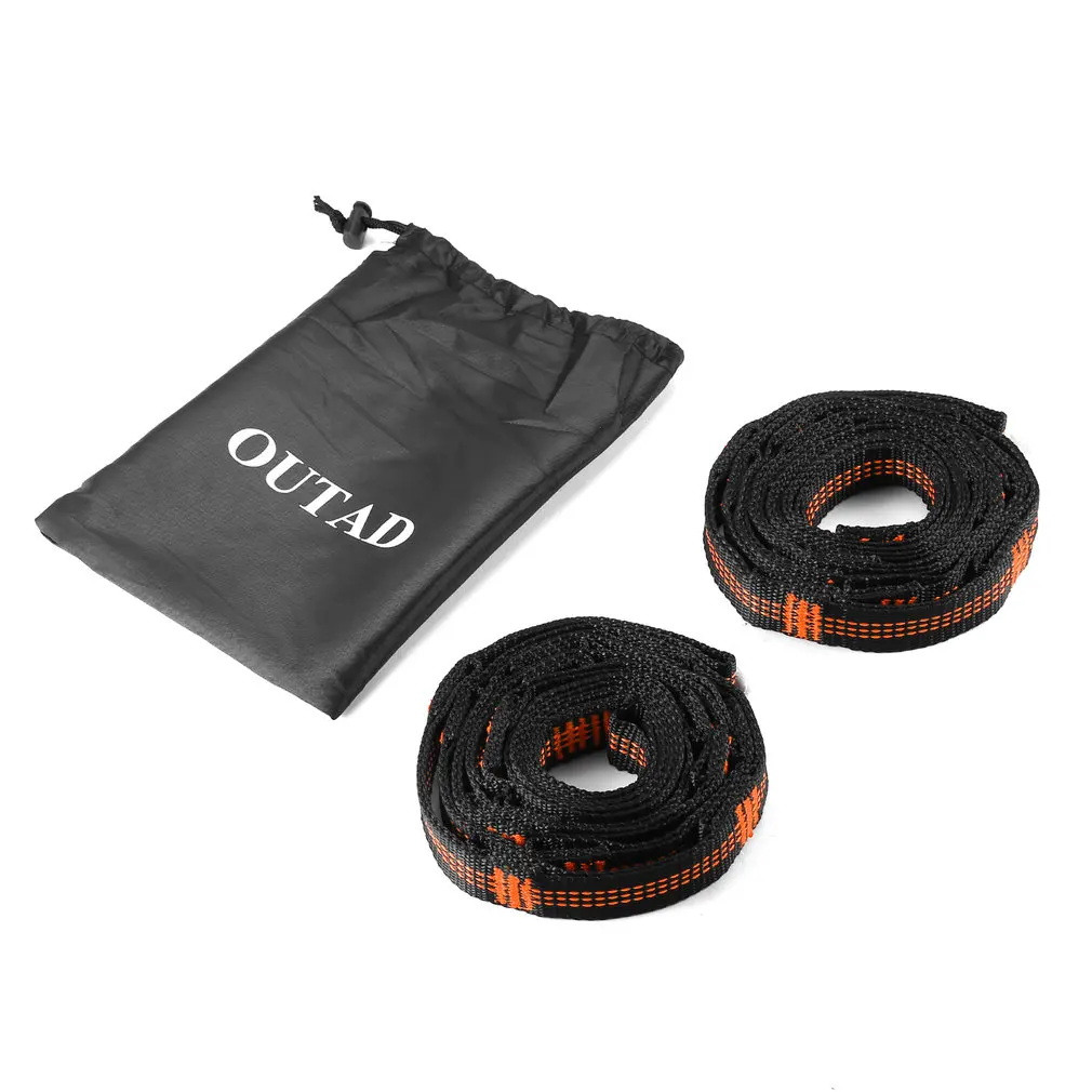 

OUTAD 2 pcs Hammock Tree Straps Set Versatile Heavy Duty 14 Loops No Stretch Suspension System Kit for Outdoor Hammock