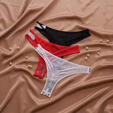 2021 Fashion Sexy Ladies Underwear Cotton Anti Sneaked Away Small Waist Briefs Non-trace Thong Lace Breathable Ladies Underwear