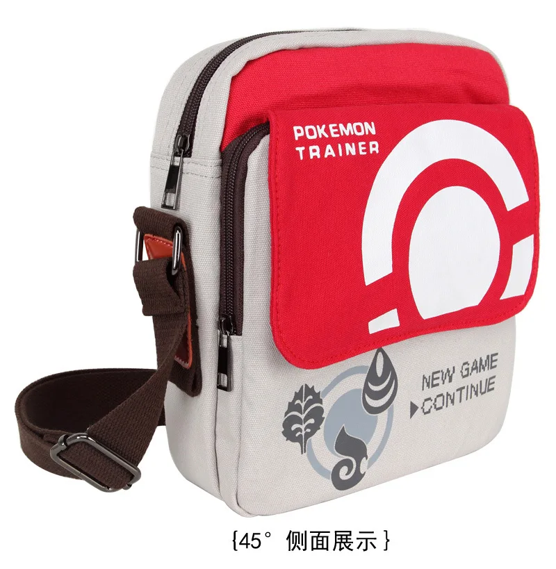 

Cartoon canvas backpack pokemon trainners shoulder bag game concept canvas bag anime game fans gift shoulder bag ab263