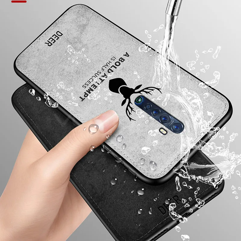 Классический тканевый чехол для OPPO Reno2 Z F 2Z 2F, чехол для телефона с животным дизайном, ТПУ, силиконовая рамка, чехол-накладка для OPPO Reno 2 Z 10X Zoom
