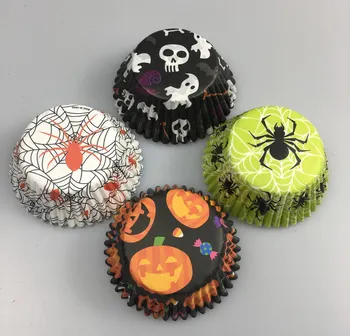 

50x halloween cupcake paper cups Christmas baking cup Skull Pumpkin muffin case cup cake liners wrapper mold cake decoration