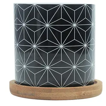 

Durable Ceramic Vase Creative Geometry Shaped Design Desktop Flower Vase Simple Flower Pot For Home Office Decoration