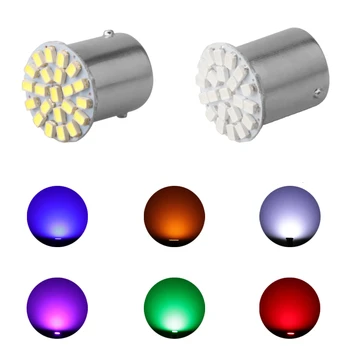 

100PCS 1157 Led P21/5W BAY15D P21W BA15S 1156 22 Led 3020 Smd Car Bulb Brake Lights Auto Turn Signal Light 12V