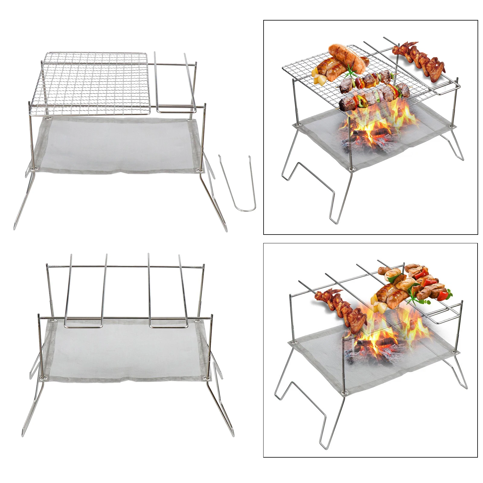 BBQ Grills Stainless Steel Barbecue Grill Outdoor Picnic Kitchen Barbecue Grill
