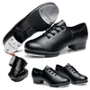 Sports Dance Shoes Adult Children Performance Tap Dance Shoes Soft Sole Natural Leather Shoes Step Sneakers Dance Shoes 4