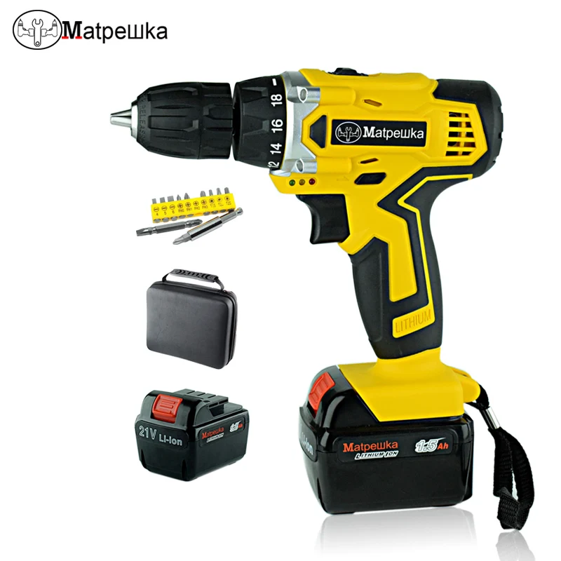 

21V Cordless Electric Drill Handheld Electric Screwdriver Household Lithium Battery Electric Drill Power Tool