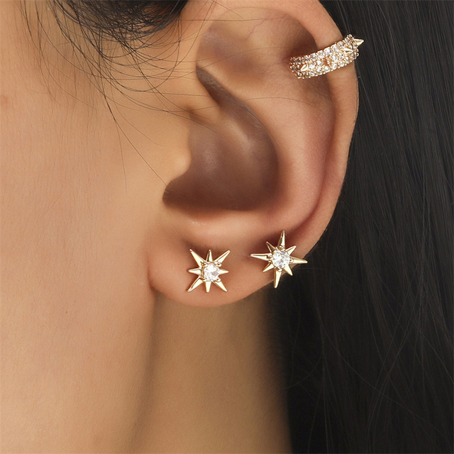 Cartilage Conch Without Piercing Cuff Earring Earcuff Wrap Rock Earring Cuff No Piercing Women Crystal Clip Ear Adjustable
