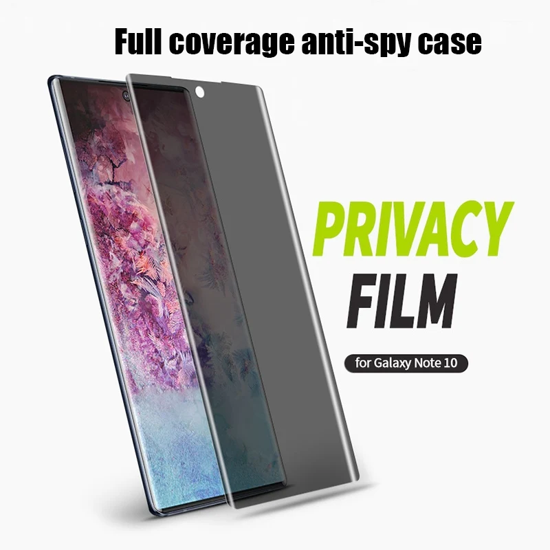 Для samsung S10/S10 Plus/S10 5G защитное стекло анти-пип пленка 3D Анти-пип закаленное стекло - Цвет: S10