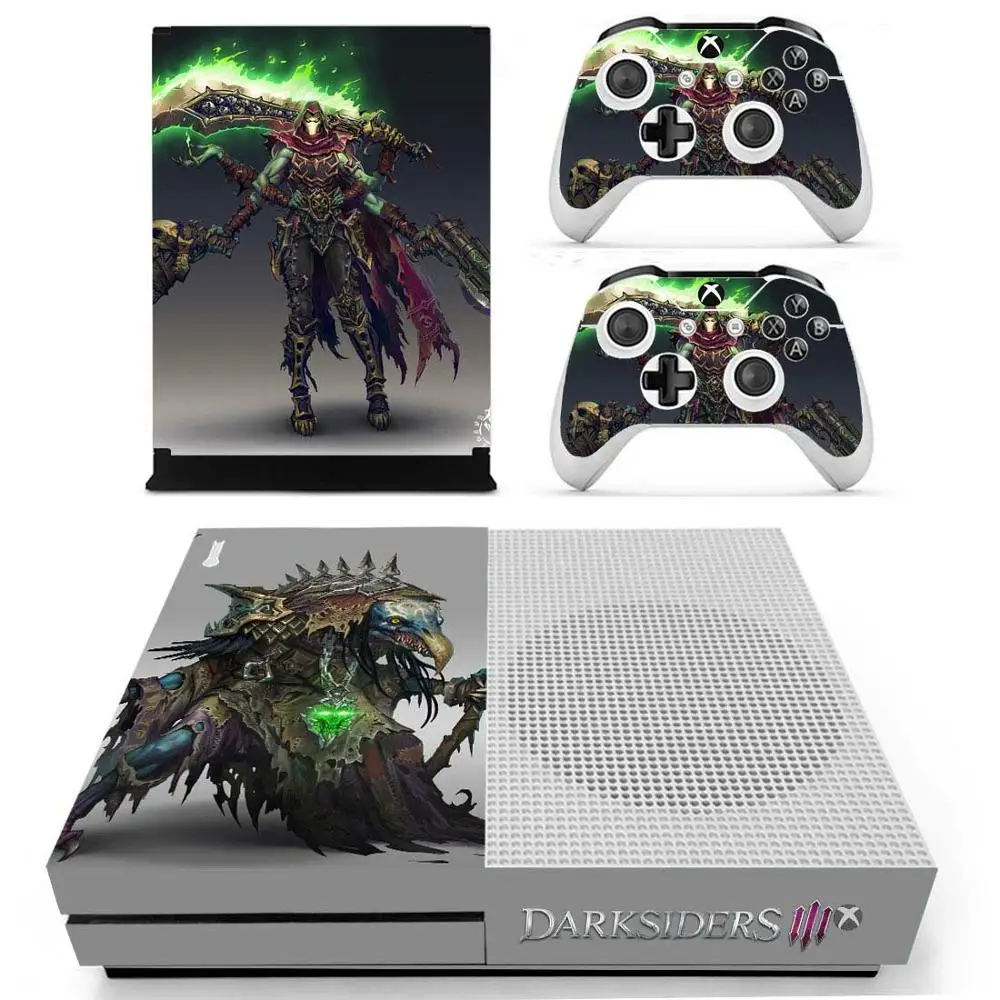 YS-xboxoneS-1964 Darksiers 3 наклейки s для Xbox One S кожа Виниловая наклейка Pegatina для Xbox one тонкая консоль и два контроллера шкуры - Цвет: YS-xboxoneS-1964