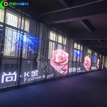 P3.91-7,82 стеклянный прозрачный СВЕТОДИОДНЫЙ экран Видимый светильник светодиодный дисплей 1000x1000 мм