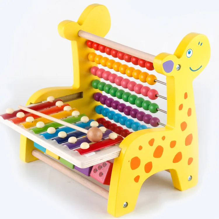 

Deer Bead-stringing Toy Octave Knock Piano My23 Children'S Educational Toy Wooden Hand Knock Xylophone Preschool Education Calcu