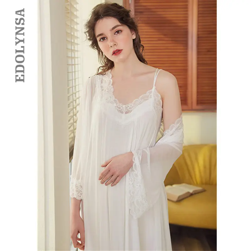 2023 Vintage Bathrobe Female Plus Size Autumn Sleepwear Women Night