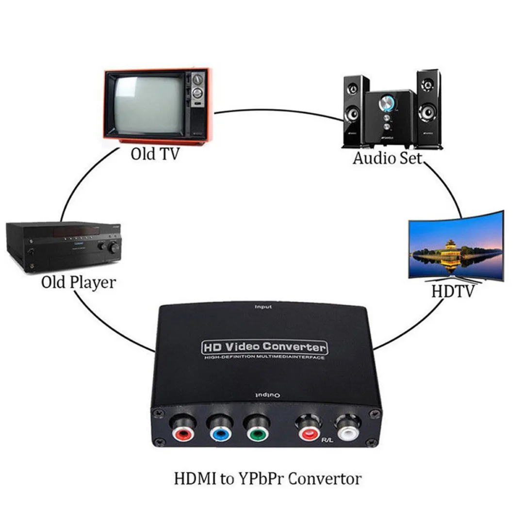 1080P 4K HDMI к 5RCA RGB компонент YPbPr видео+ R/L аудио адаптер конвертер для HD проекторов Xbox 360 Xbox One