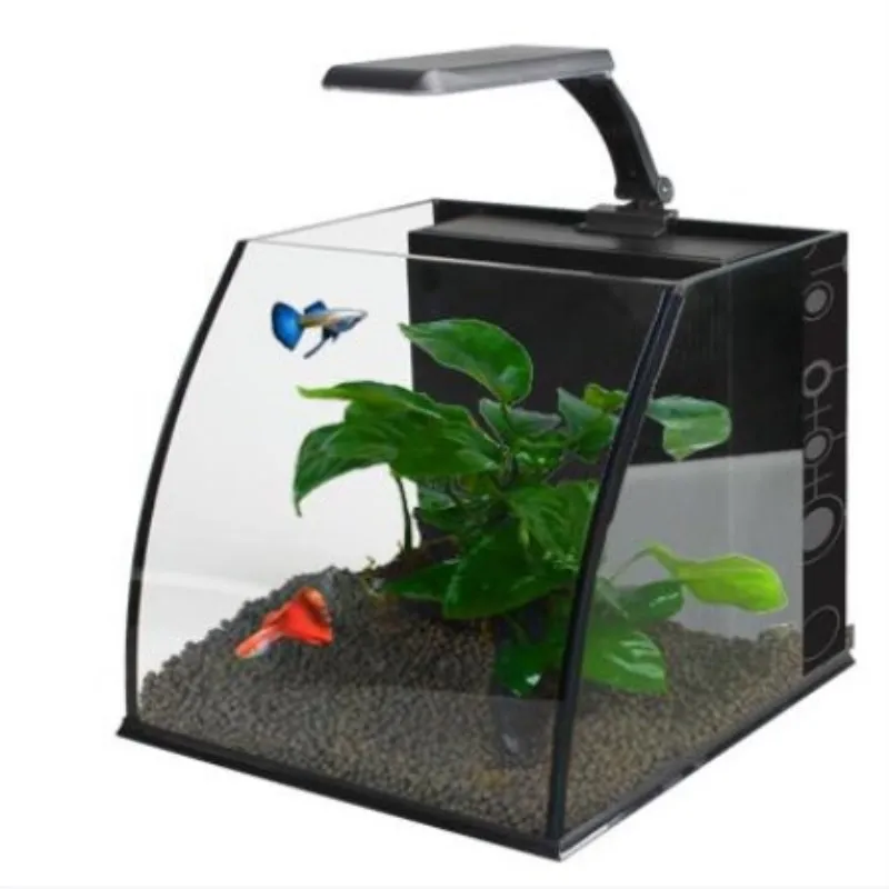 

Mini-home Small Living Room Glass Creative Desktop Ecological Aquarium Lazy Fish Aquarium Goldfish Turtle Aquarium Fish Tanks