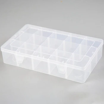 

15 Compartments Clear Crafts Organizer Storage Box for Washi Supplies and Sticker Stationery
