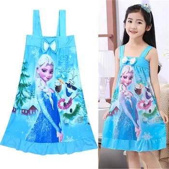 

Girls clothes Snow White Sofia Party Casual Beach Dress Cartoon Girls Summer Dress Princess Elsa Dress Kids Vestidos DD25