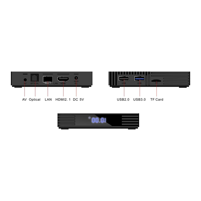 Мини ПК Смарт ТВ коробка Android 9 0 2G/16G четырехъядерный 1 Ghz 2 4G Wifi с портом Rj45 Usb3.0 Hdmi Tf