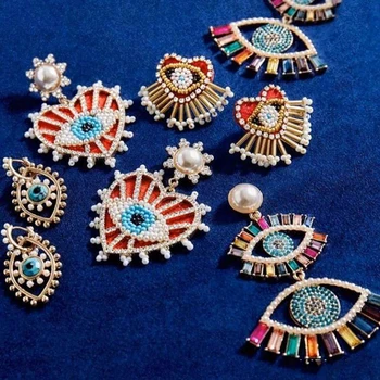 

2020 Newly BA Earring Fashion Heart Eye Drop Earring Vintage Luxury Metal Heart Earring Wedding Party Women Jewelry Wholesale
