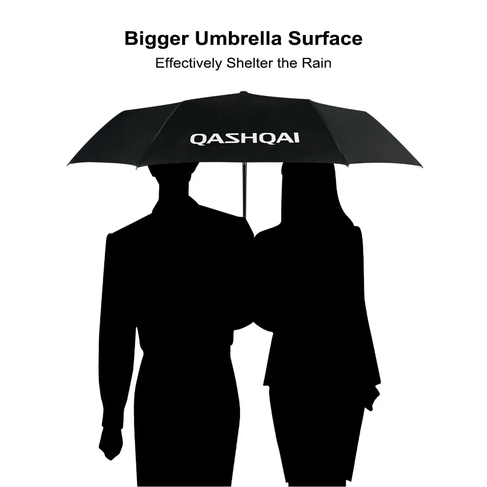 Car Automatic Folding Umbrella car logo umbrella For Nissan Qashqai J10 J11