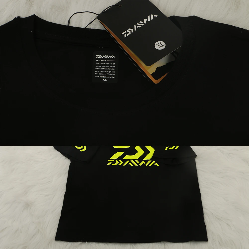 Мужская одежда для рыбалки флуоресцентная Зеленая Летняя черная хлопковая