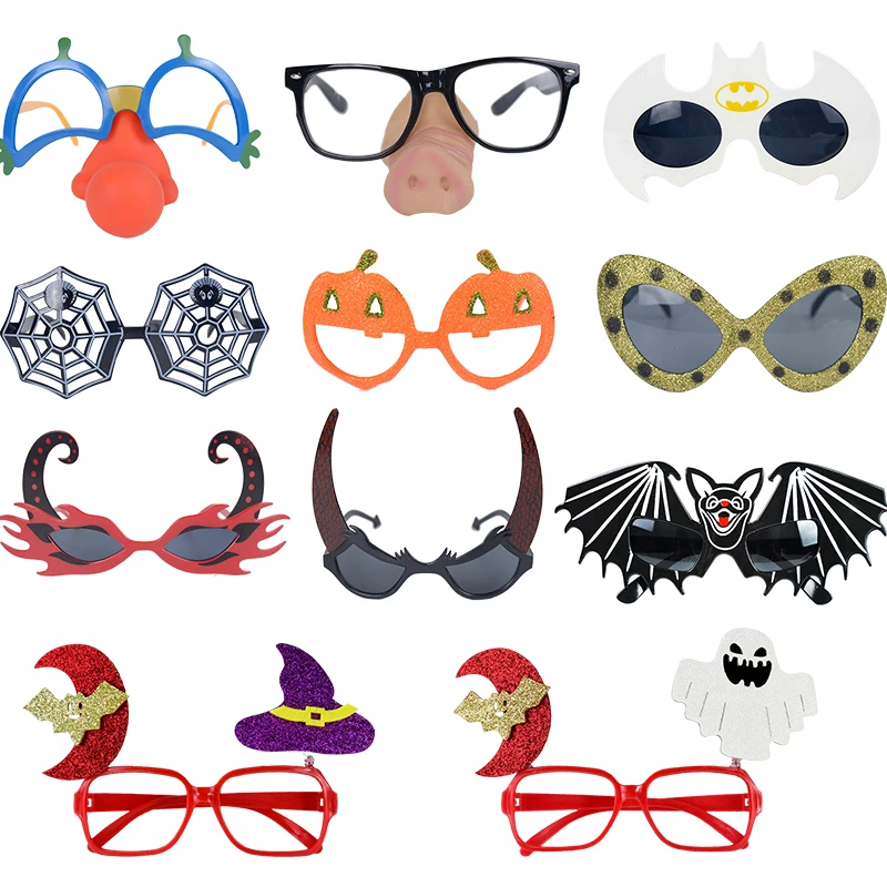 

1Piece Halloween Funny Glasses Party Favors Pumpkin Bat Spider Web Ghost Glasses Halloween Cosplay Props for Party Photo Supplie