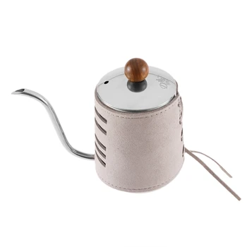 

500ML Stainless Steel Handleless Anti-Hot Coffee Pot Drip Kettle Coffee Maker with Gooseneck Spout Coffee Tea Pot