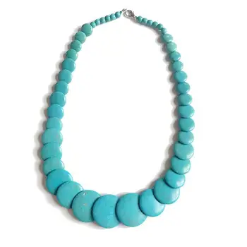 

turquoise stone necklace stone necklace short necklace summer necklace jewelry turquoise stone turquoise