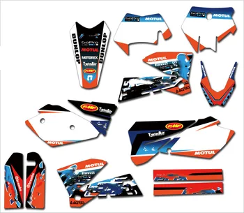 

6 Styles EXC 2004 Motorcycle Free custom Graphics & Backgrounds DECALS STICKERS Kit FOR KTM EXC 125 200 250 300 400 450 525 2004