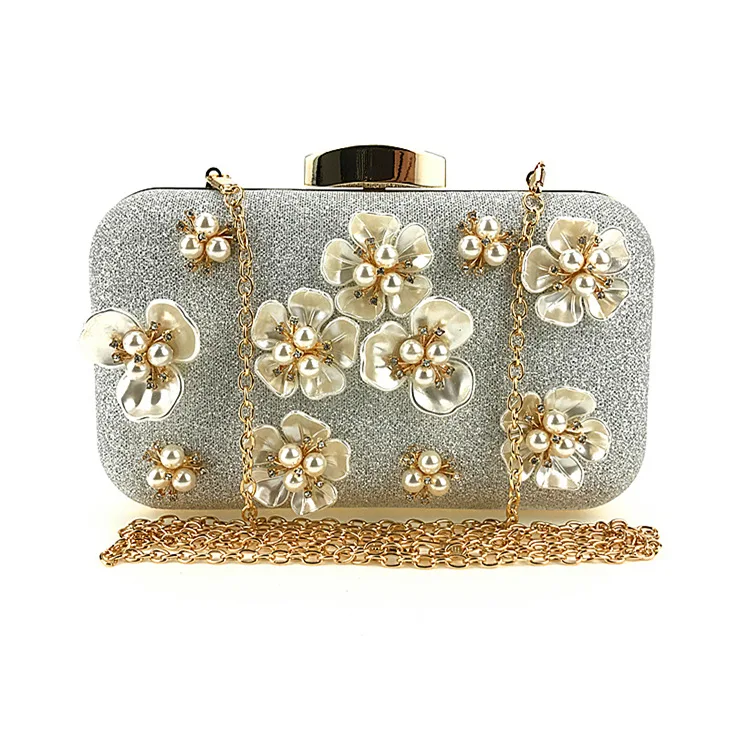 

Hand-made three-dimensional flower dress and oblique Evening Dress Lady Bag