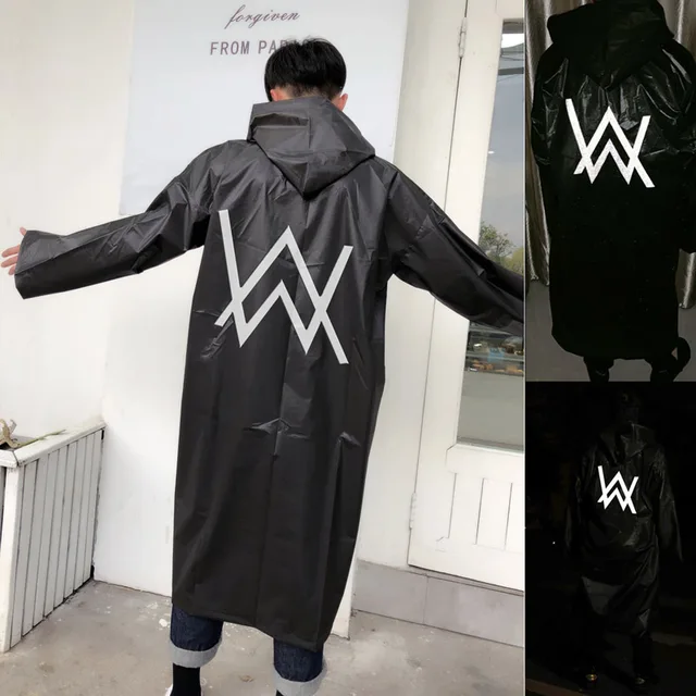 Fashion Logo Esőkabátos Nők Esőkészséges Férfiak Tükröződő Esőkabát Átjárhatatlan Poncho Japán Vízálló Esőborítás Kapucnis