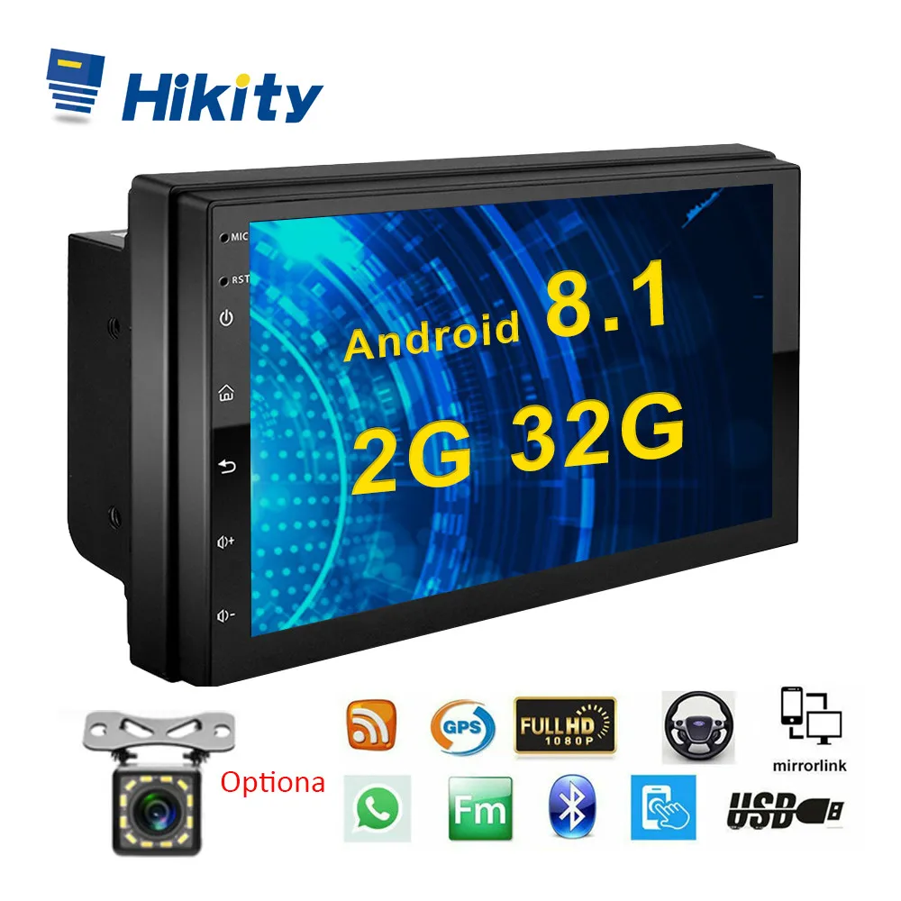 Автомагнитола Hikity мультимедийный MP5 плеер на Android с 7 &quotэкраном GPS FM для VW Nissan Toyota