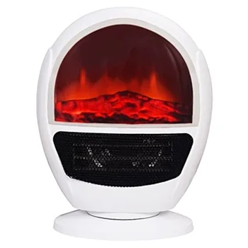 

Simulated Flame Electric Heater Portable Mini Fan Heater Household Desktop Handy Warmer Machine for Winter Electric Fireplace
