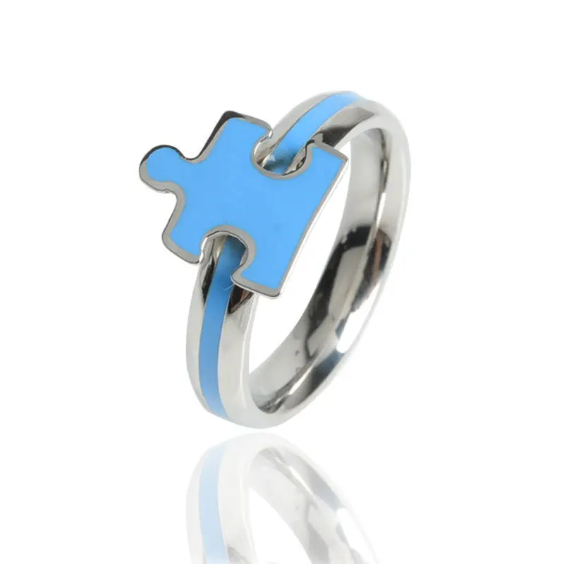 Anillo De Resina Para Concienciar Sobre El Autismo: Piezas De