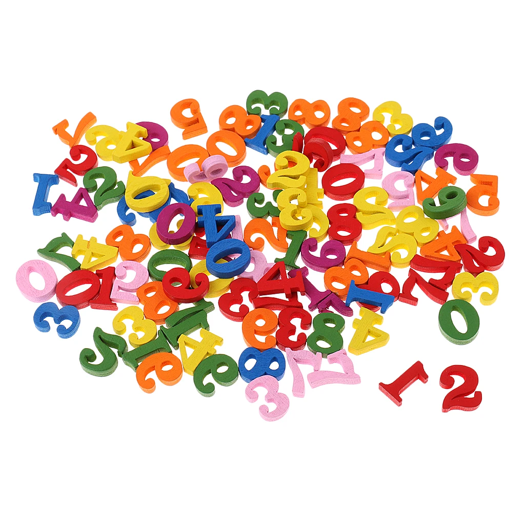 100pcs Colorful Small Wooden Numbers Wood Crafts For Kids Preschool Math Learning Kids Toys Baby Education Toy 100pcs Colorful Small Wooden Numbers Wood Crafts For Kids Preschool Math Learning Kids Toys Baby Education Toy