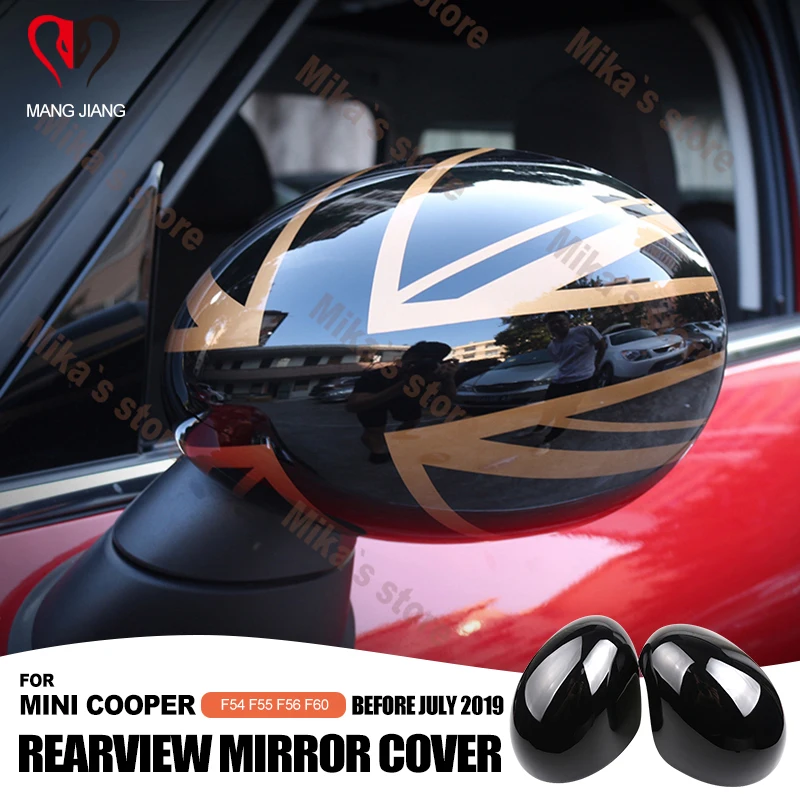 

2PCS Rearview Mirror Cover Stickers For Mini Cooper F55 F56 F54 F57 F60 Side Wing Car Auto Accessories Before JULY2019 Styling