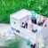 

Cosmetics storage box desktop storage cabinet box dresser mirror makeup box drawer rack waterproof washbasin storage seat