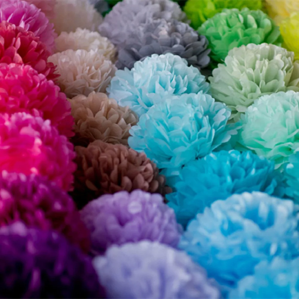 5Pcs 6/8/10/12 Inch Paper Flower Ball Gift Birthday Party Home