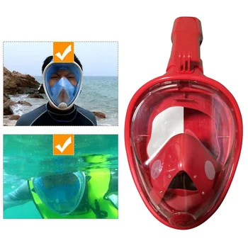 

All Dry Silicone Snorkeling Suit Anti-Fog Diving Mask Full Face Design Snorkel Equipment Mask Waterproof Swimming Diving Mask