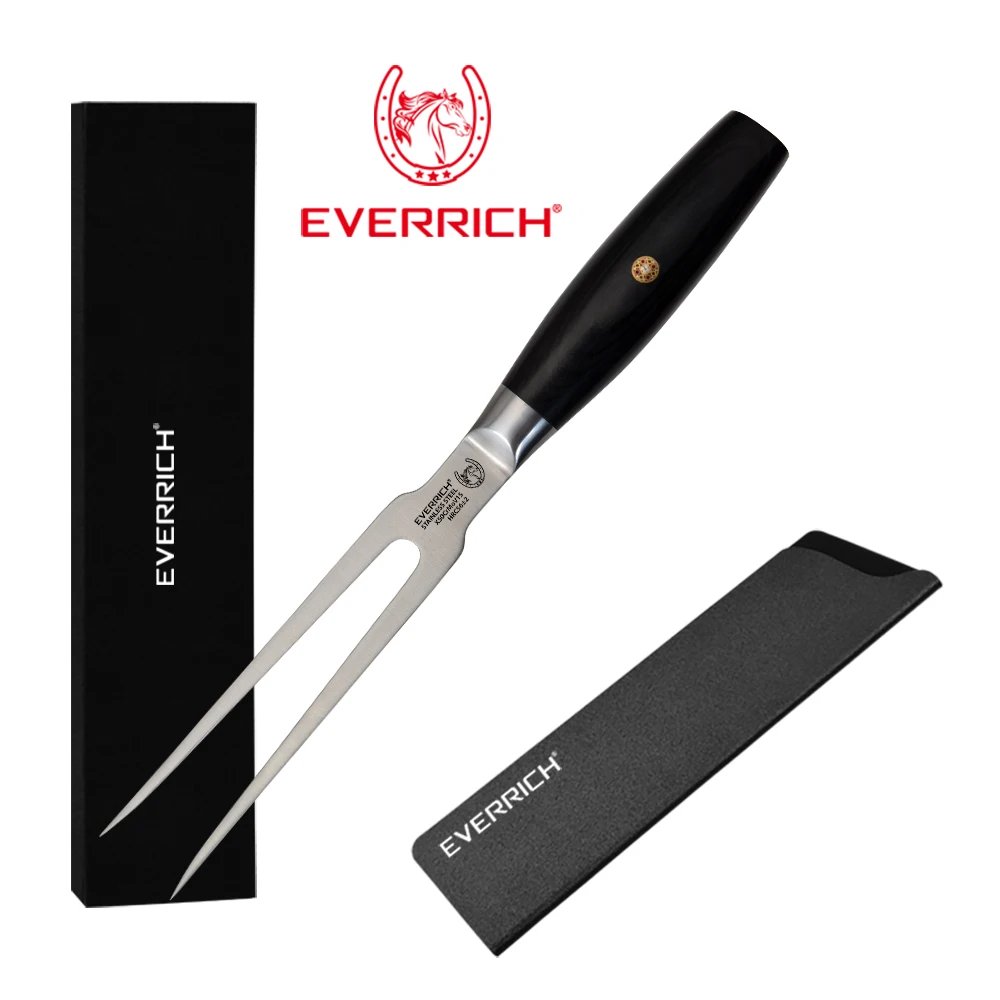 

EVERRICH 6.5 inch Meat-Fork Professional Chef Knife Set Damascus Fishbone Pattern Kitchen Knife Set Pakka Wood Handle Gift Box
