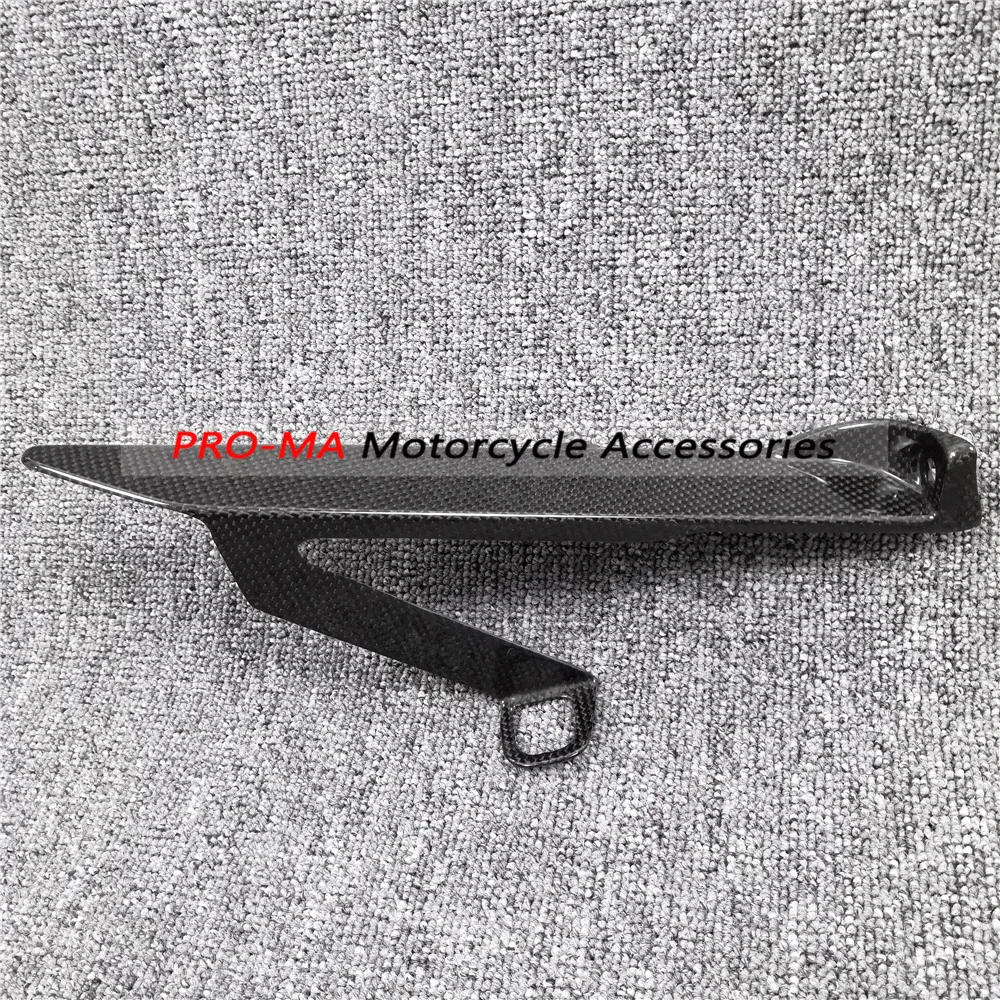 Plain glossy weave Защита цепи мотоцикла из углеродного волокна для Ducati Scrambler-(для полной дроссельной заслонки - Цвет: Plain glossy weave