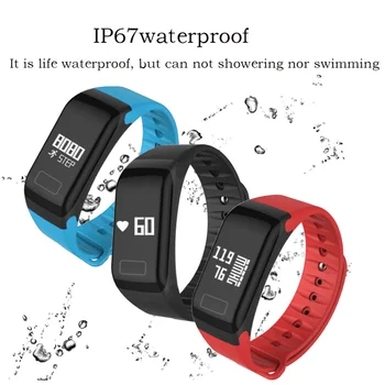 

F1 Smart Bracelet IP67 Blood Pressure Heart Rate Monitor Fitness Tracker Android 4.4 And Above,iOS 8.0 And Above
