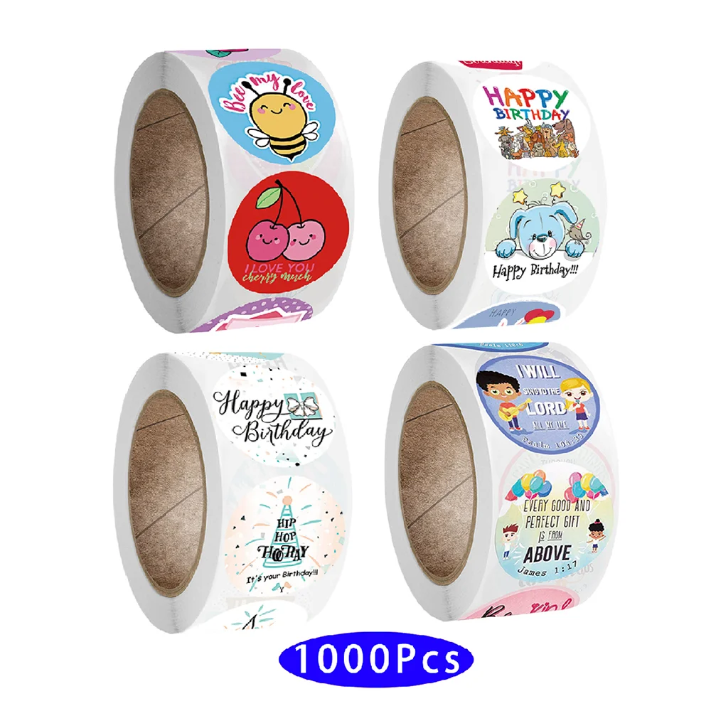 

1000Pcs Cute Kawaii Thank You Celebrating with US Tag Sticker Valentine Happy Birthday Mail Holiday Gift Seal Label Scrapbooking