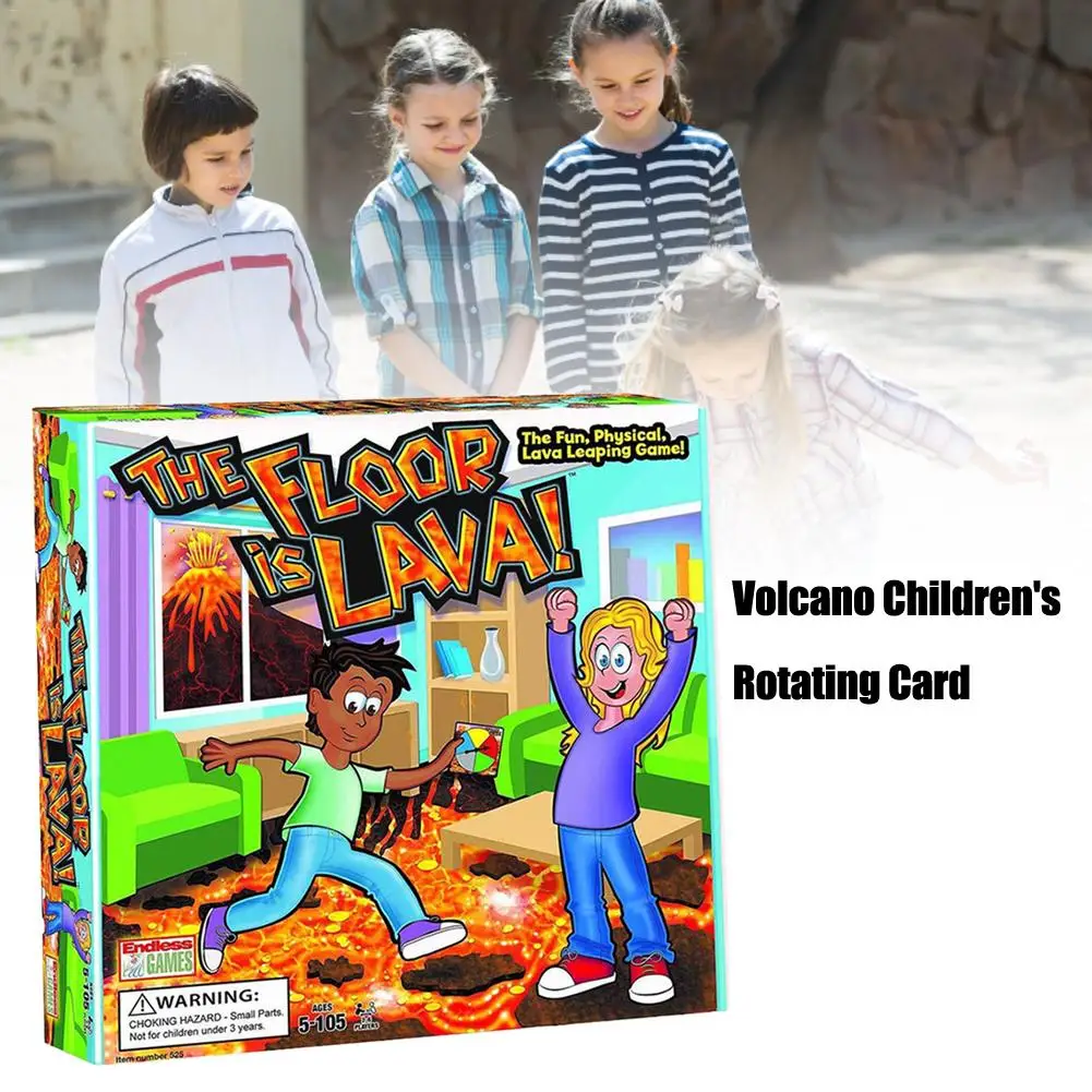Интерактивная игра на пол Лава инновационный вулкан детская вращающаяся карточная игра семейная настольная игра напольная карта